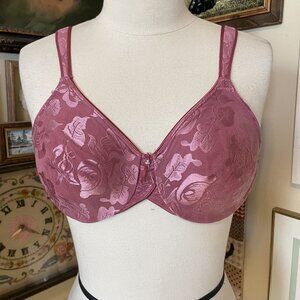 Wacoal Pink Floral Lace Unlined Underwire Awareness Bra 85567 Size 36C